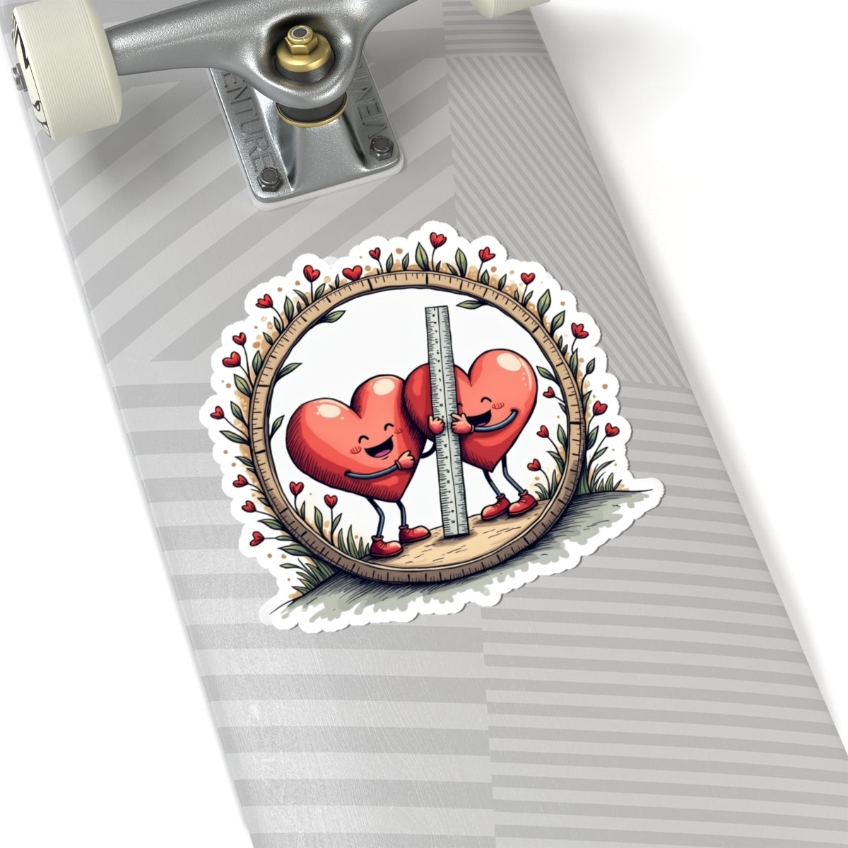 Measure Our Love Hearts - Kiss-Cut Stickers