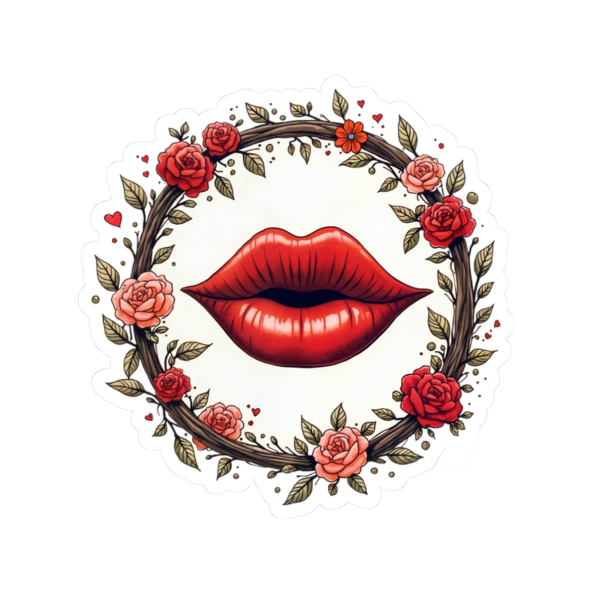 Kiss Me Lips - Kiss-Cut Stickers
