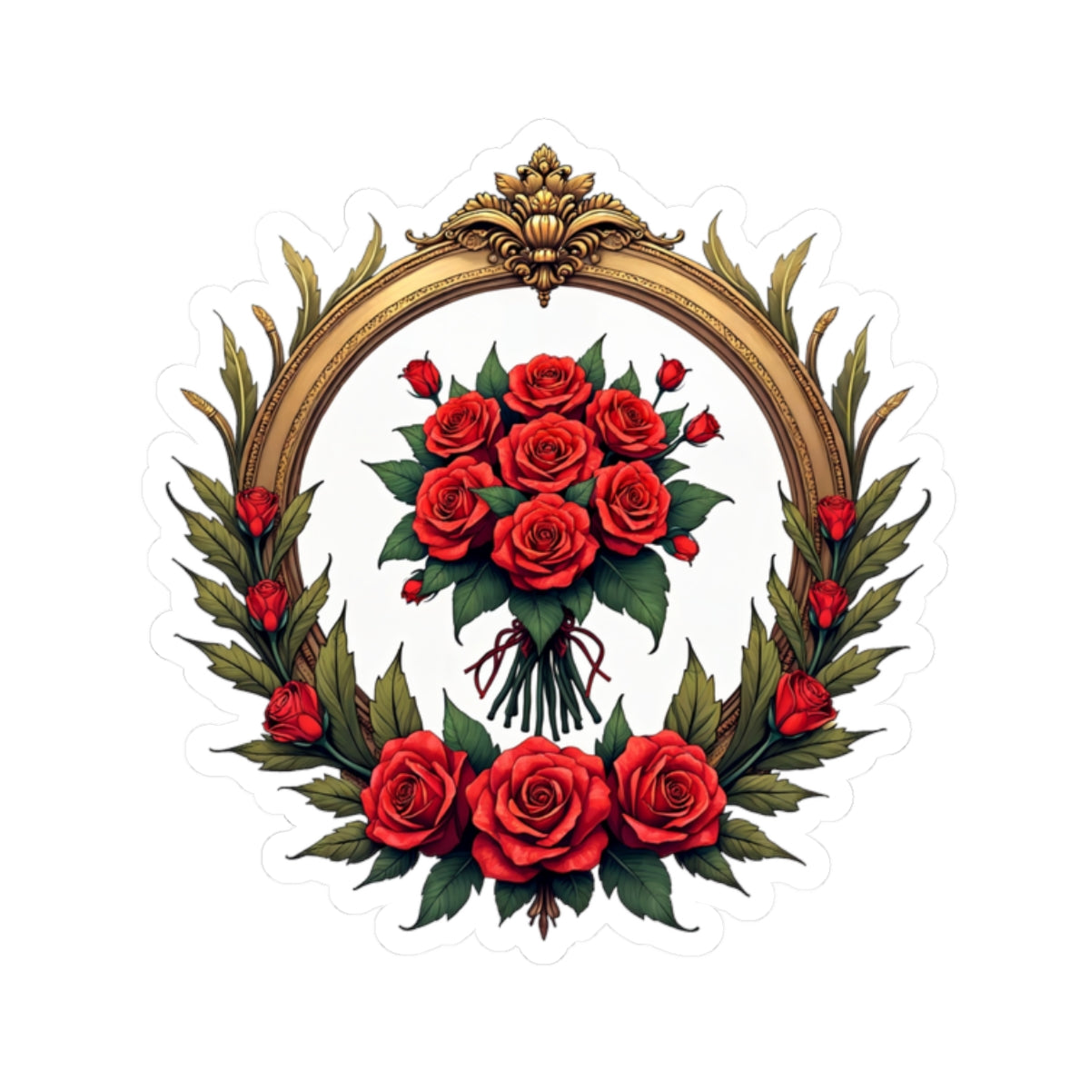 Roses Bouquet - Kiss-Cut Stickers