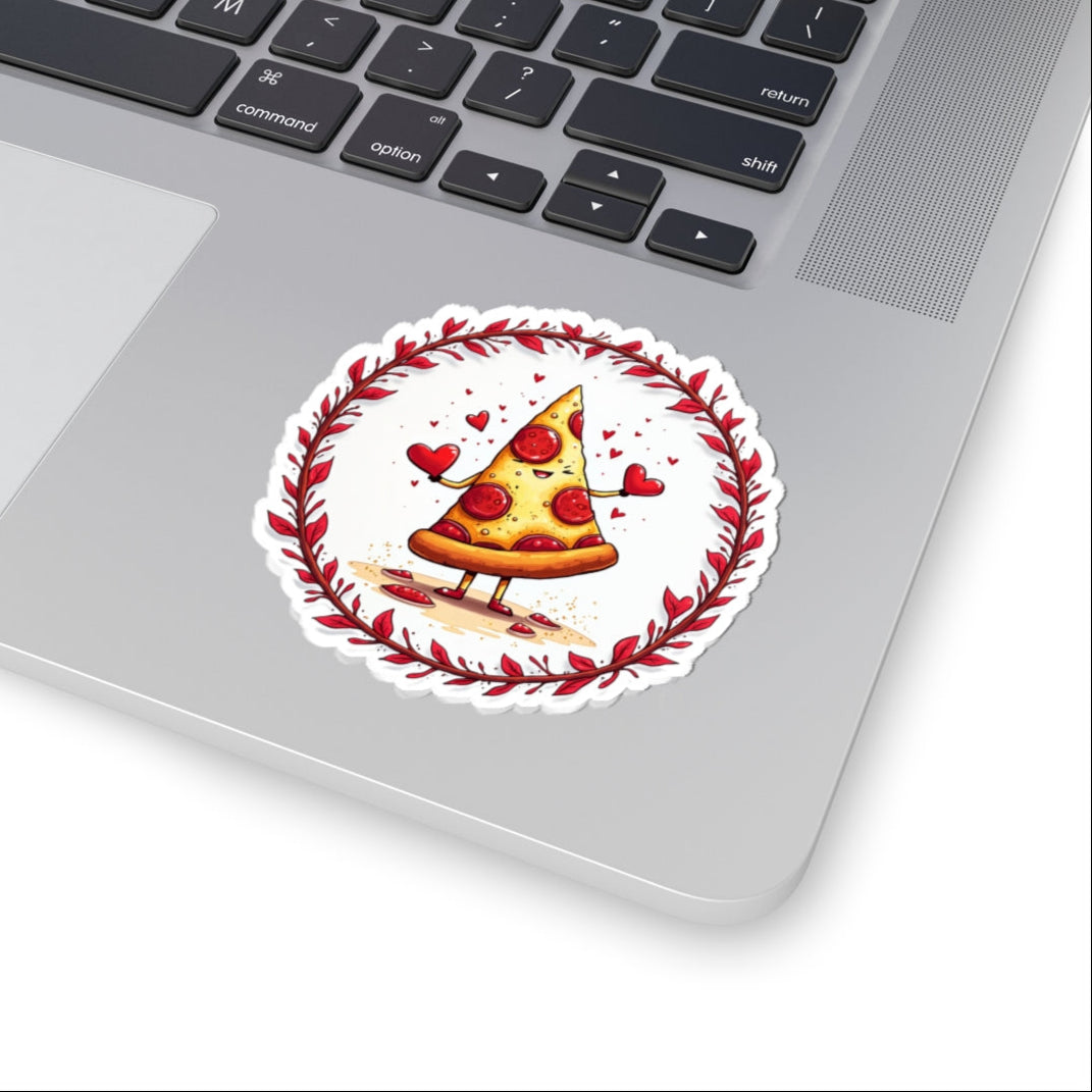 Funny Pizza Love - Kiss-Cut Stickers