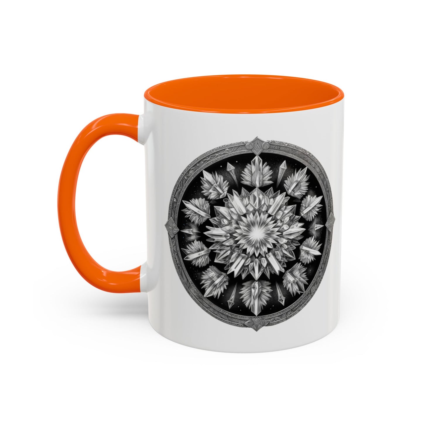 Clear Quartz Gemstone Coffee Mug with Empowering Quote and QR Code Perfect for Crystal Manifestation and Meditation Enthusiasts