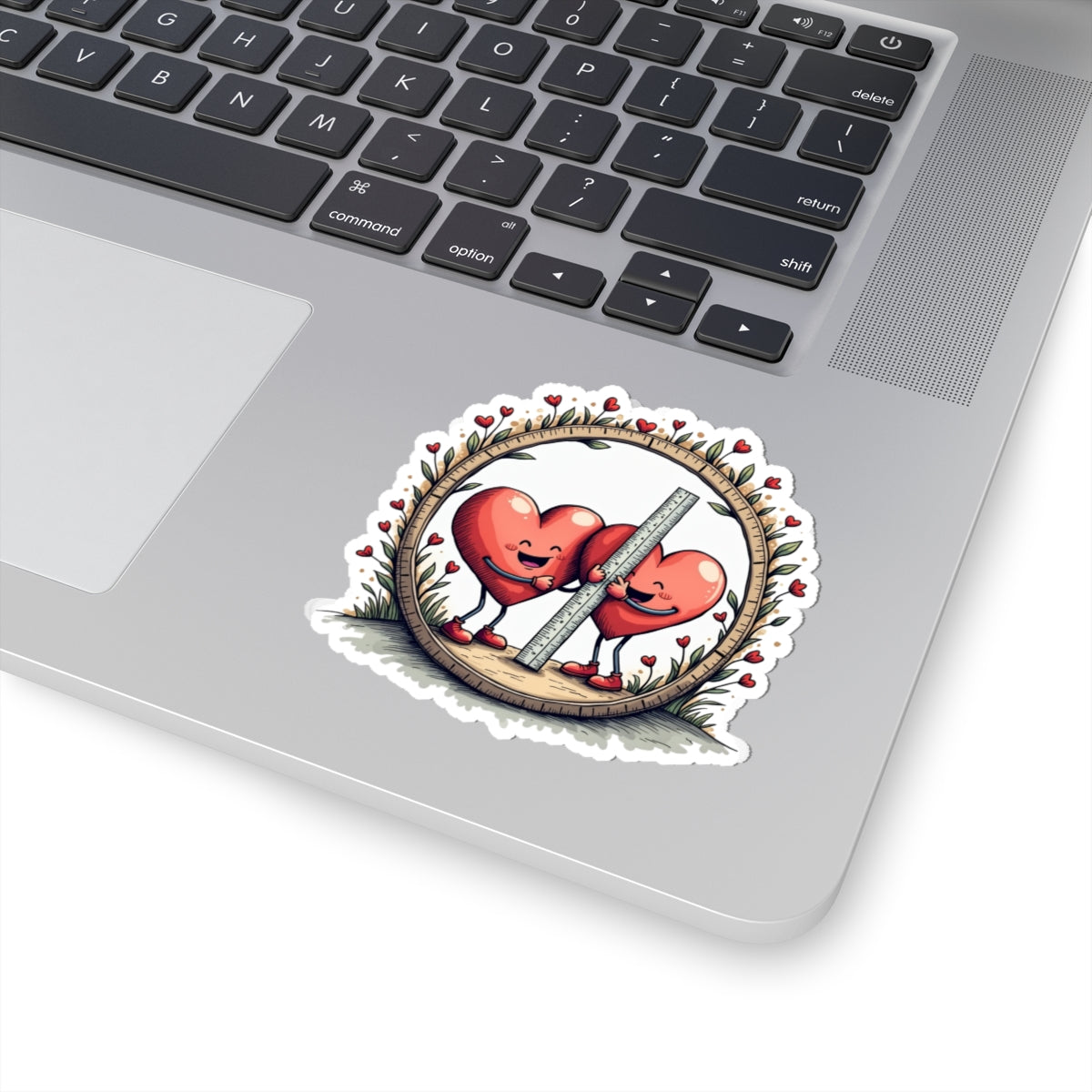 Measure Our Love Hearts - Kiss-Cut Stickers