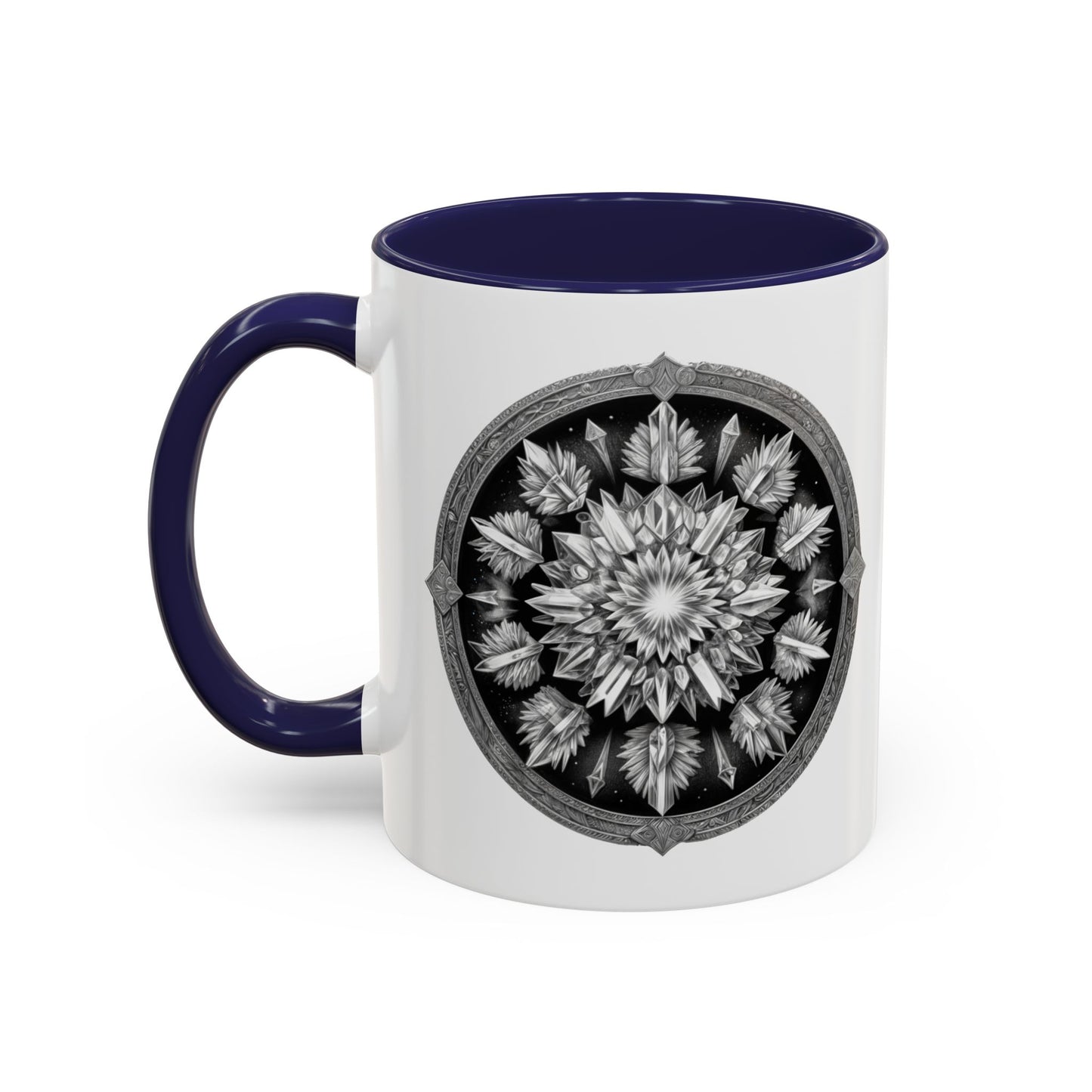 Clear Quartz Gemstone Coffee Mug with Empowering Quote and QR Code Perfect for Crystal Manifestation and Meditation Enthusiasts