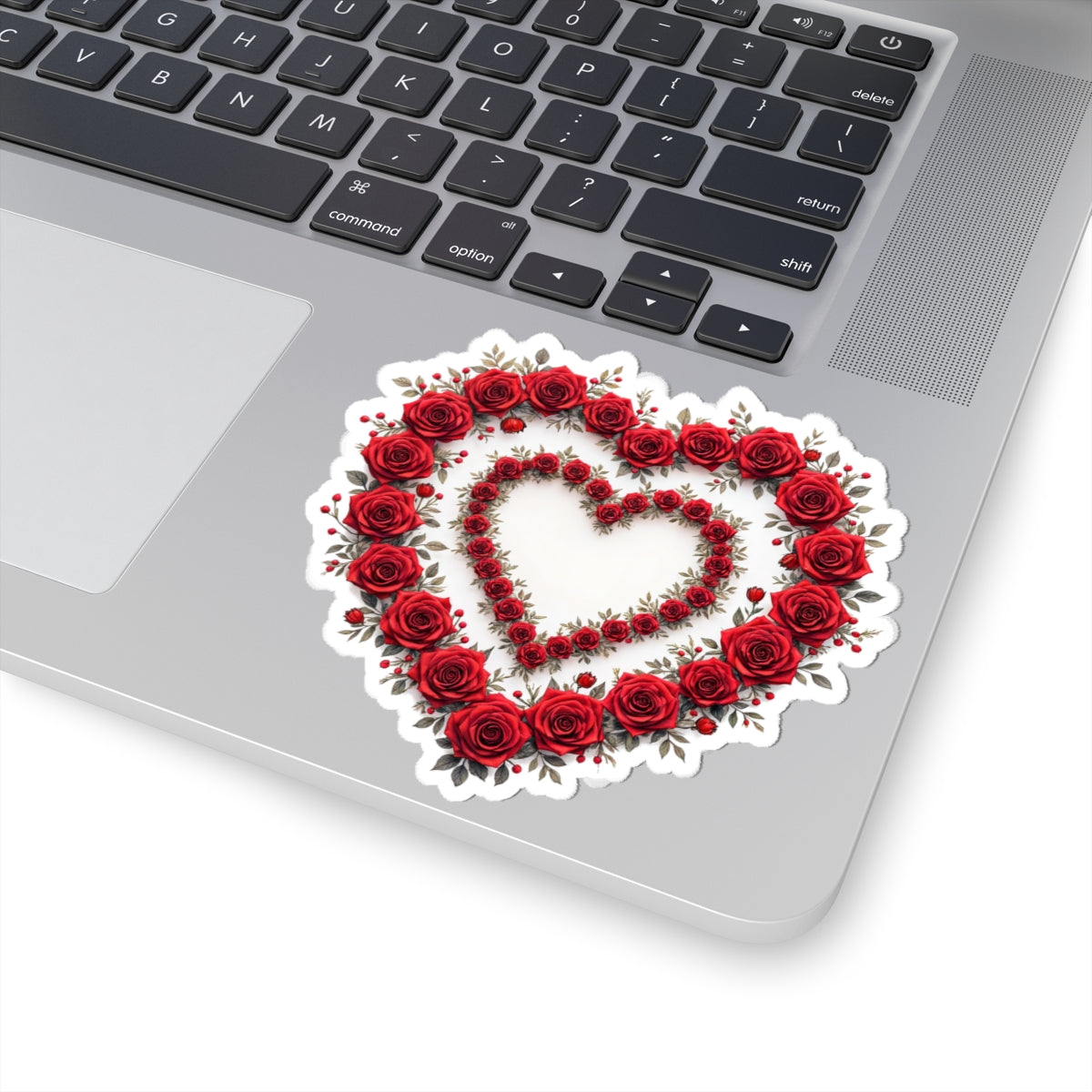 Rose Heart Wreath - Kiss-Cut Stickers