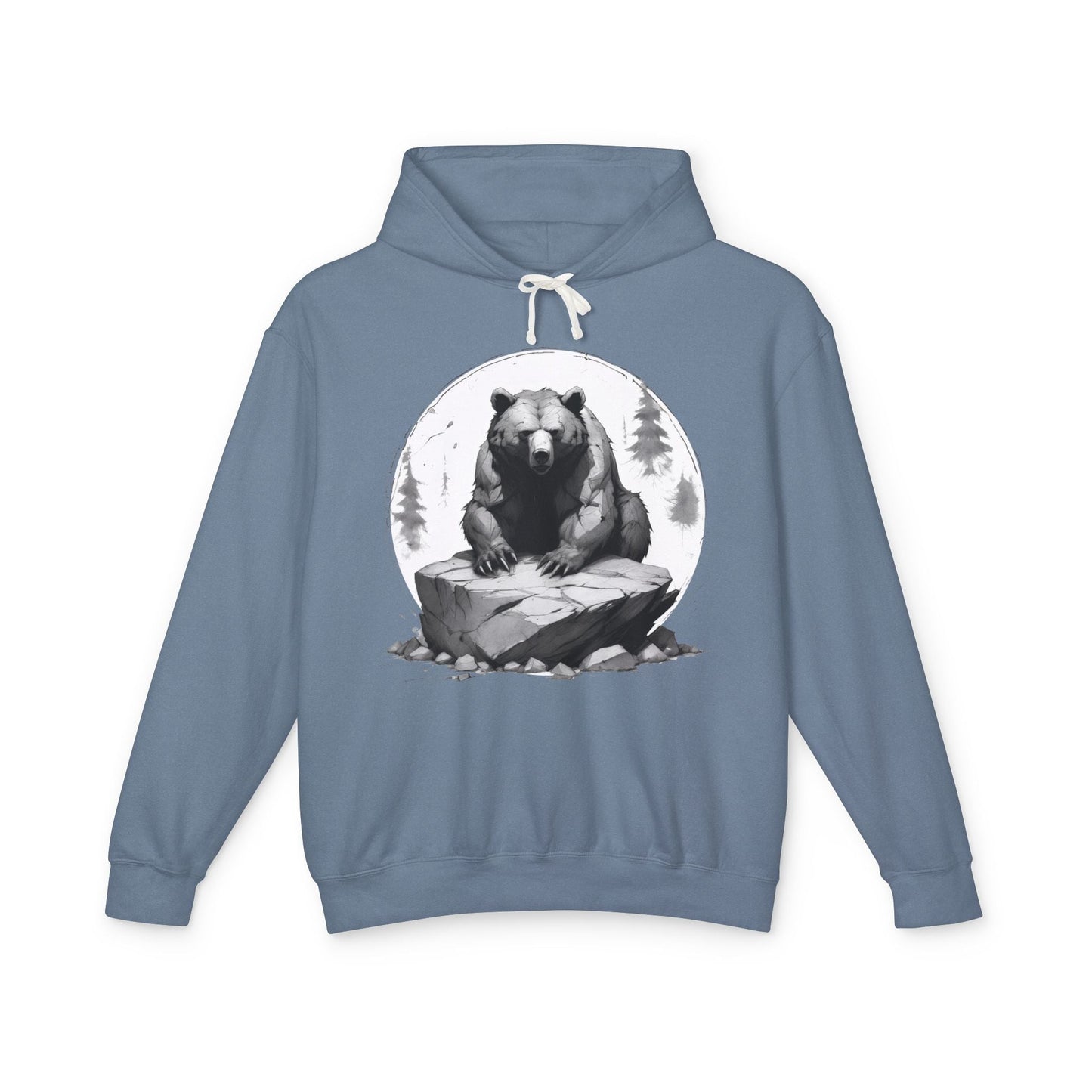 Printify Hoodie S / Blue Jean Bear Wild Motivation - Lightweight Hoodie