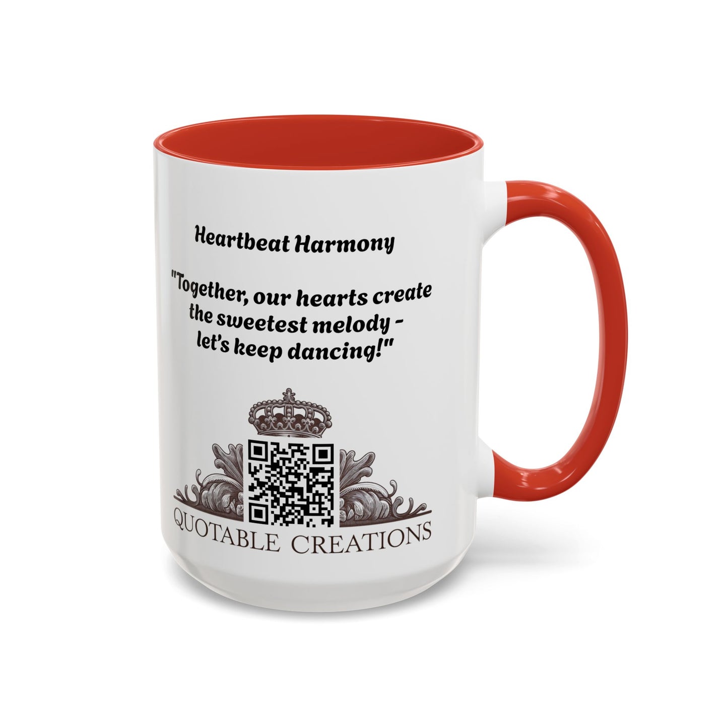 Heartbeat Harmony Mug Celebrate Your Sweet Musical Love Perfect for Loving Couples for Romance and Flirty QR Quote Video for Melodic Moments