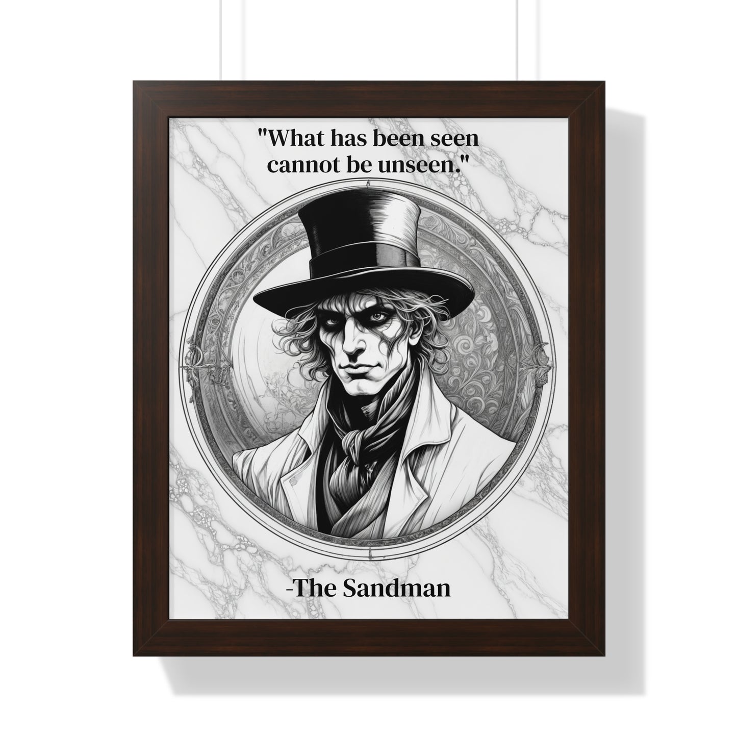 The Sandman Inspirational Quote Fantasy Decor Framed Wall Art for Home Office Gift - Ideal Dreamscape Quote Print for Mythology Enthusiasts