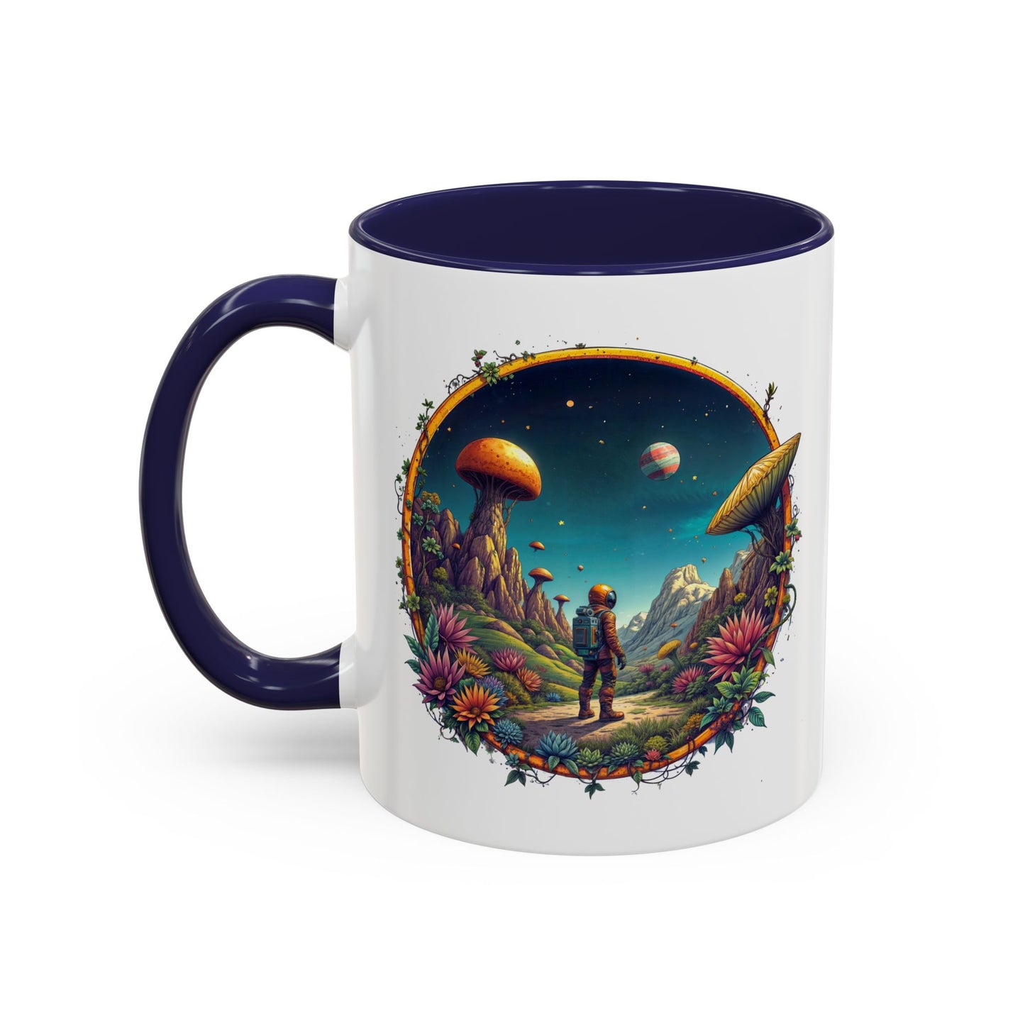 UFO Coffee Mug with Space Navigation Astronomy Quotes - for Stargazers Who Love Unique Gifts Funny Space Humor and Jokes QR Code Quote Video