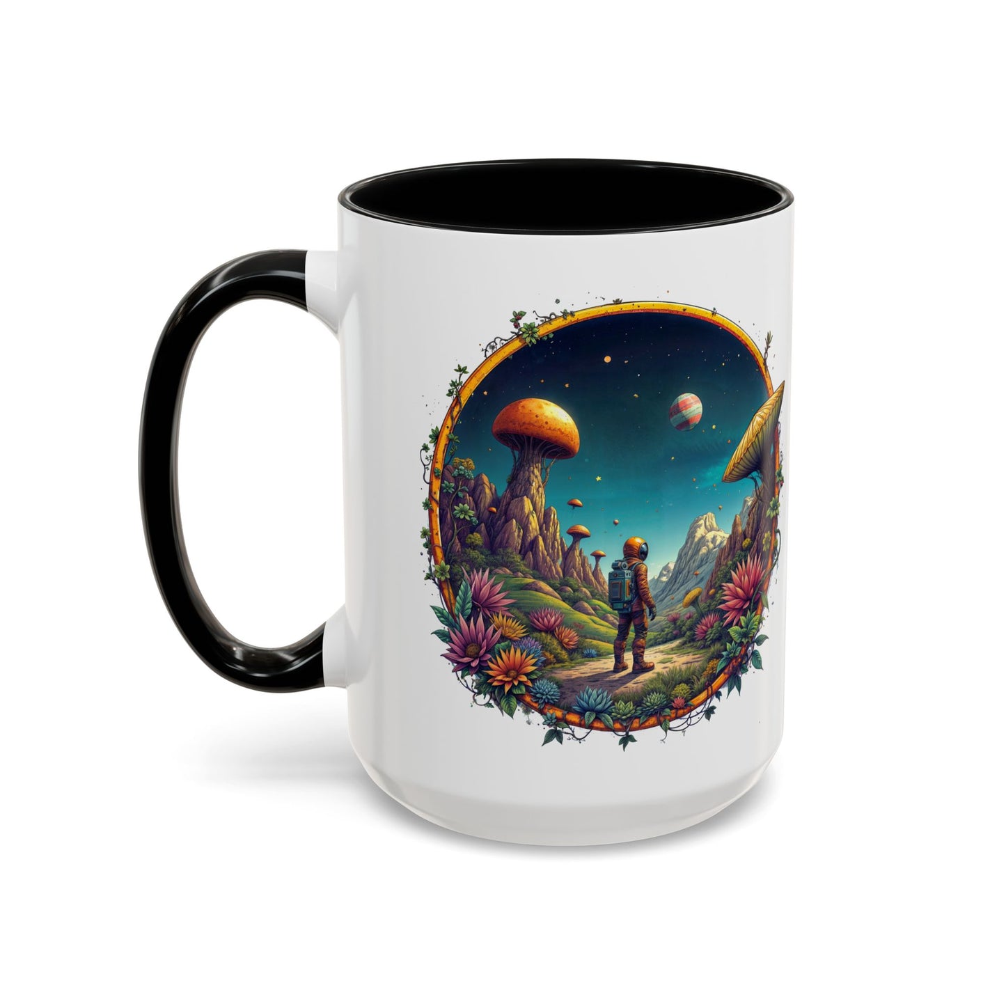 UFO Coffee Mug with Space Navigation Astronomy Quotes - for Stargazers Who Love Unique Gifts Funny Space Humor and Jokes QR Code Quote Video