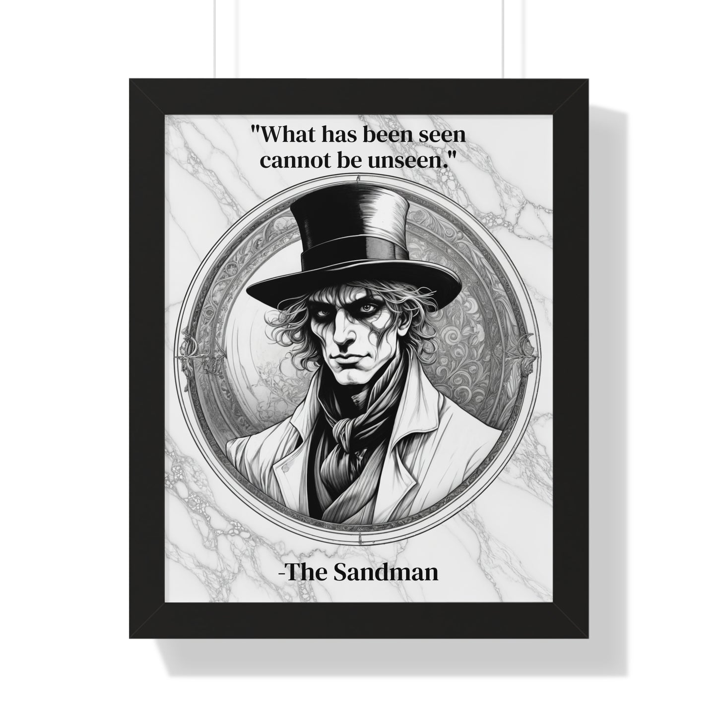 The Sandman Inspirational Quote Fantasy Decor Framed Wall Art for Home Office Gift - Ideal Dreamscape Quote Print for Mythology Enthusiasts