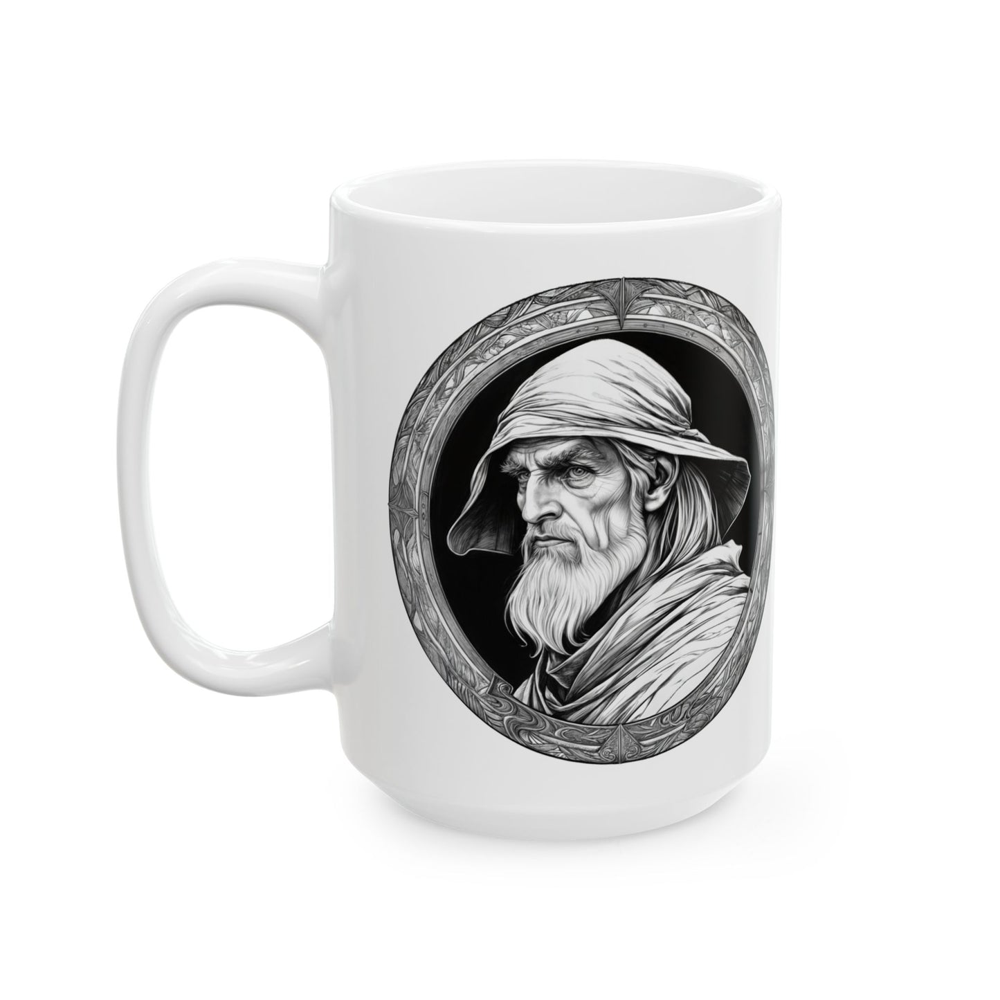 Merlin Inspirational Quote Coffee Mug with QR Code (11, 15oz)