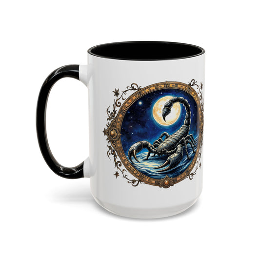 Scorpio Zodiac Coffee Mug with Inspirational Quote and Smart QR Code Mysterious Astrology Gift Unique Horoscope Mug for Scorpio Lovers