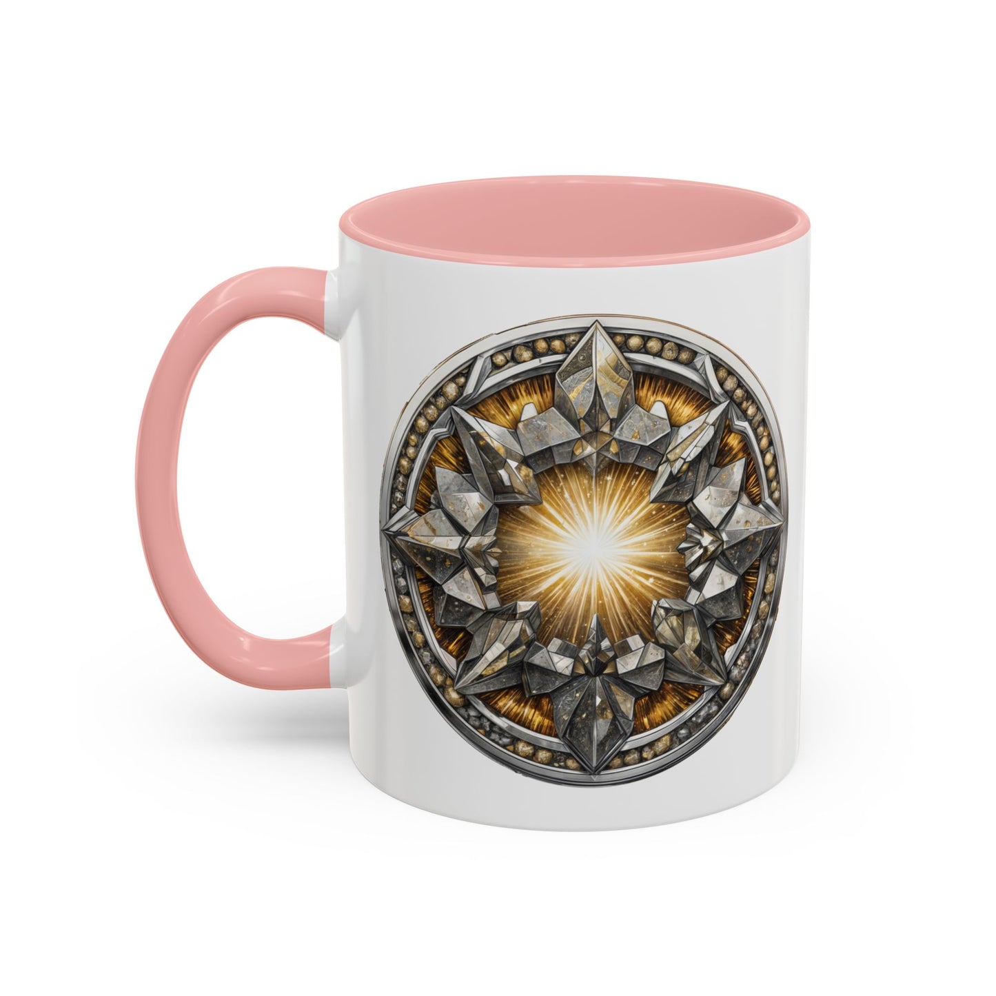 Pyrite Gemstone Coffee Mug with Uplifting Quote and QR Code Perfect for Achievers and Positive Vibes Enthusiasts Crystal Lovers