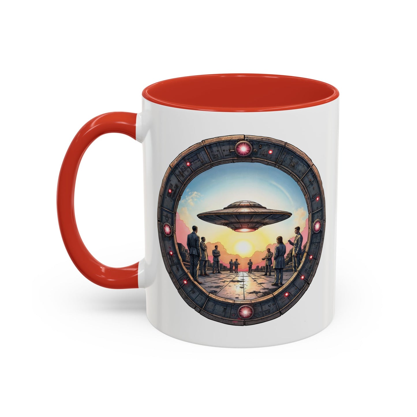 UFO Coffee Mug with Funny Conspiracy Theory Quotes - for Enthusiasts Who Enjoy Mysterious Area 51 Humor Unique Gift Idea QR Code Quote Video