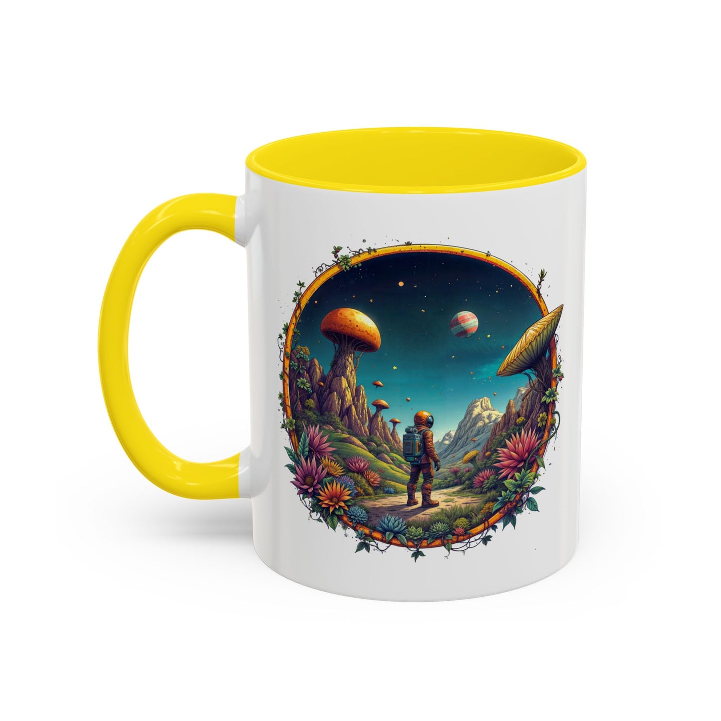 UFO Coffee Mug with Space Navigation Astronomy Quotes - for Stargazers Who Love Unique Gifts Funny Space Humor and Jokes QR Code Quote Video