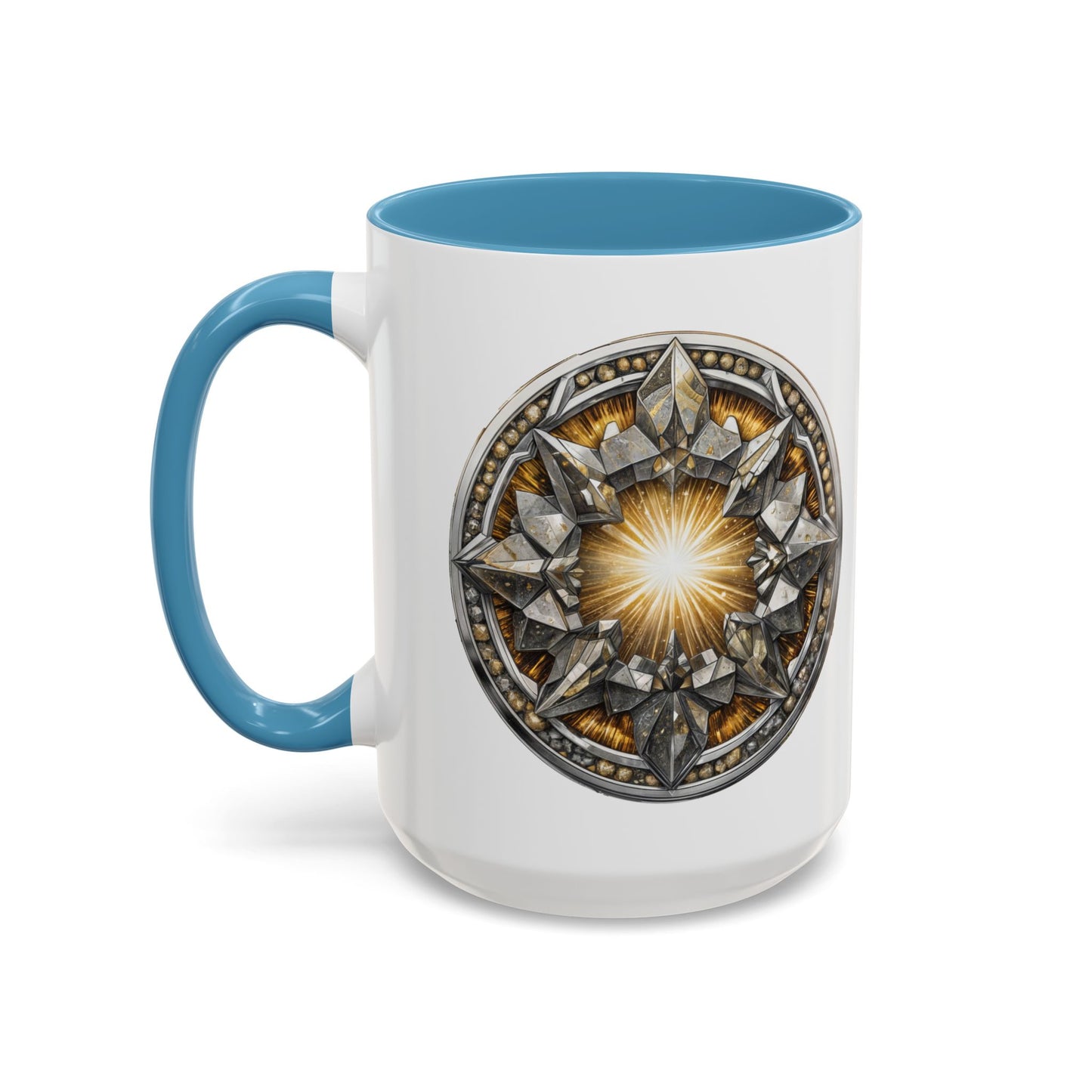 Pyrite Gemstone Coffee Mug with Uplifting Quote and QR Code Perfect for Achievers and Positive Vibes Enthusiasts Crystal Lovers