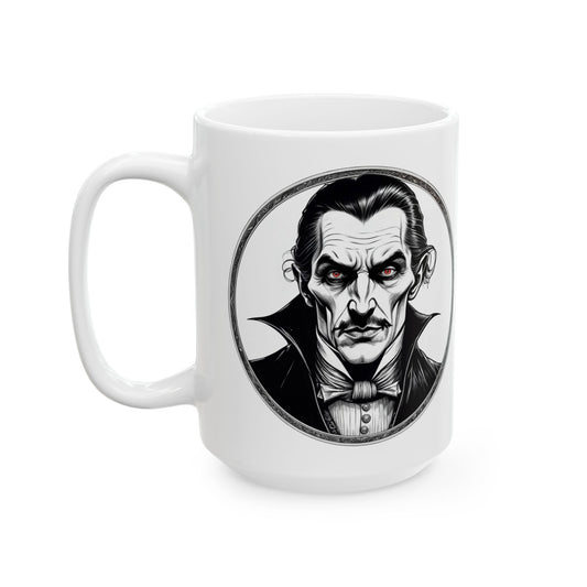 Dracula Inspirational Quote Coffee Mug with QR Code (11, 15oz)