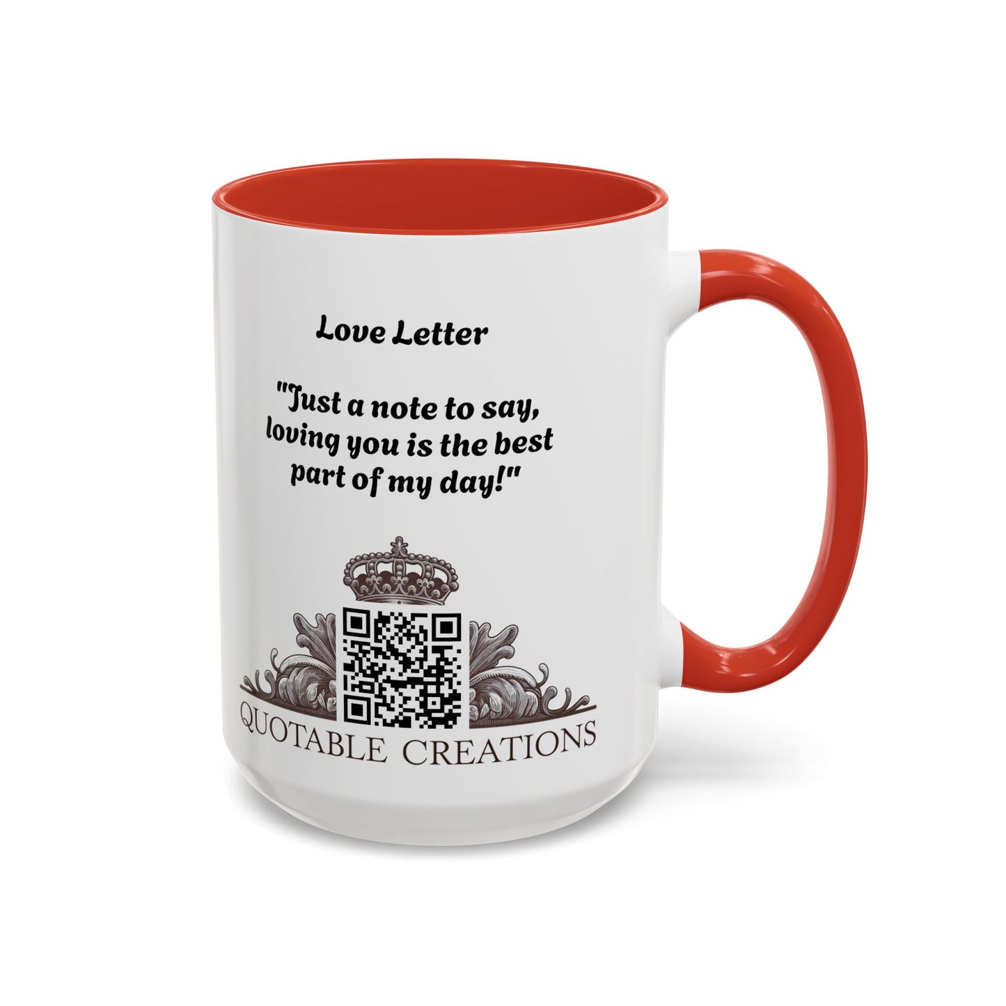 Love Letter Mug Heartfelt Gift for Special Moments Lovers and Relationship Beautiful Reminder of Love QR Quote Video for Cherished Memories