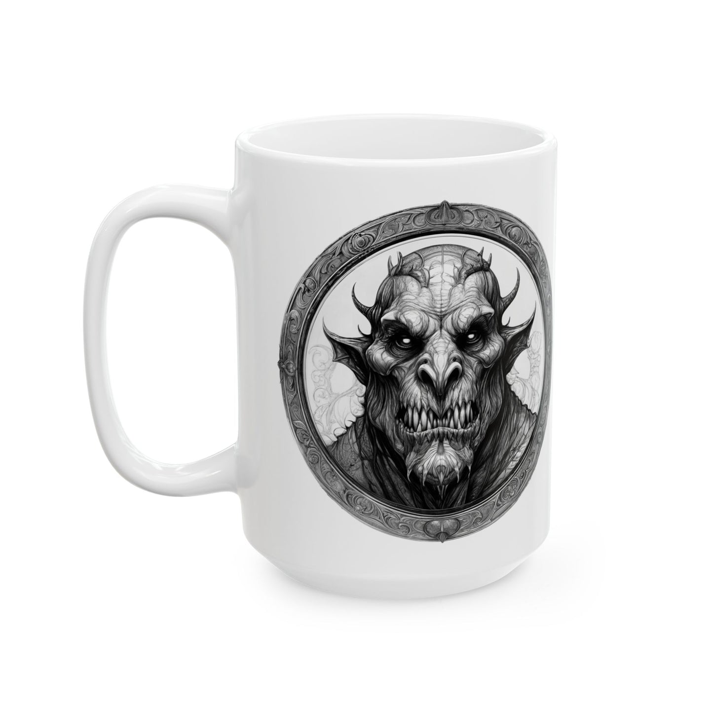 Grendel Mythical Quote Coffee Mug Perfect Gift for Literature Buffs and Fans of Monsters Mythology Unique Coffee Lover Item QR Quote Video