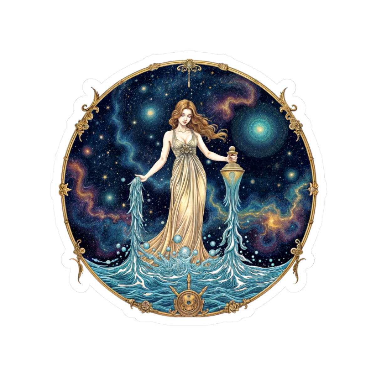 Aquarius Zodiac Astrology - Kiss-Cut Stickers