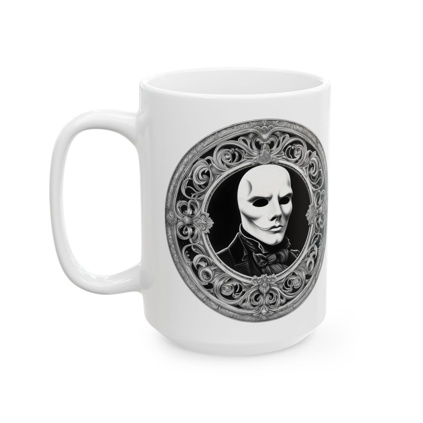 The Phantom of the Opera Inspirational Quote Coffee Mug with QR Code (11, 15oz)