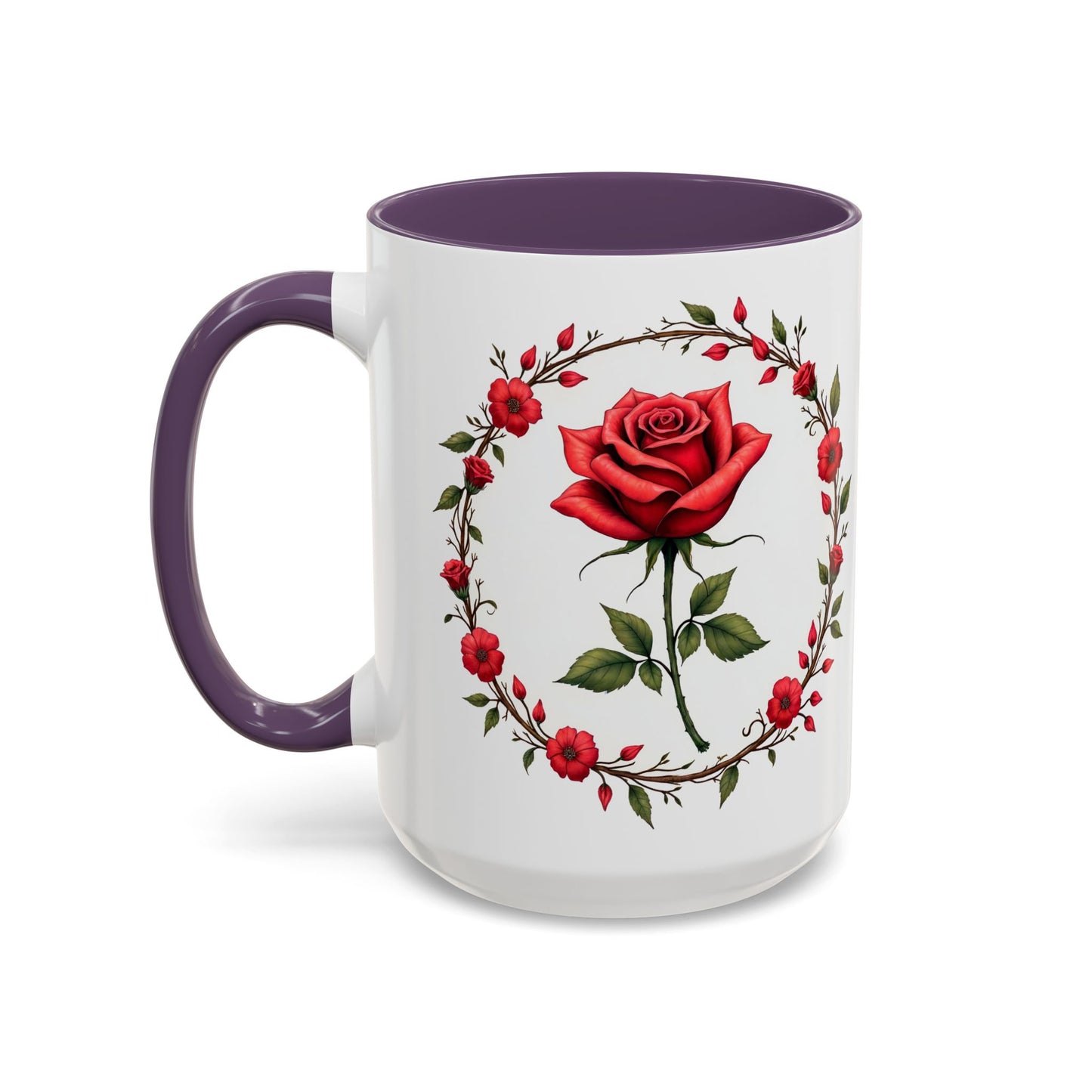 Petal Passion Mug Romantic Gift Idea for Lovebirds Cherish Love with Roses and a Heartfelt QR Quote Video to Celebrate Your Lovers Bond