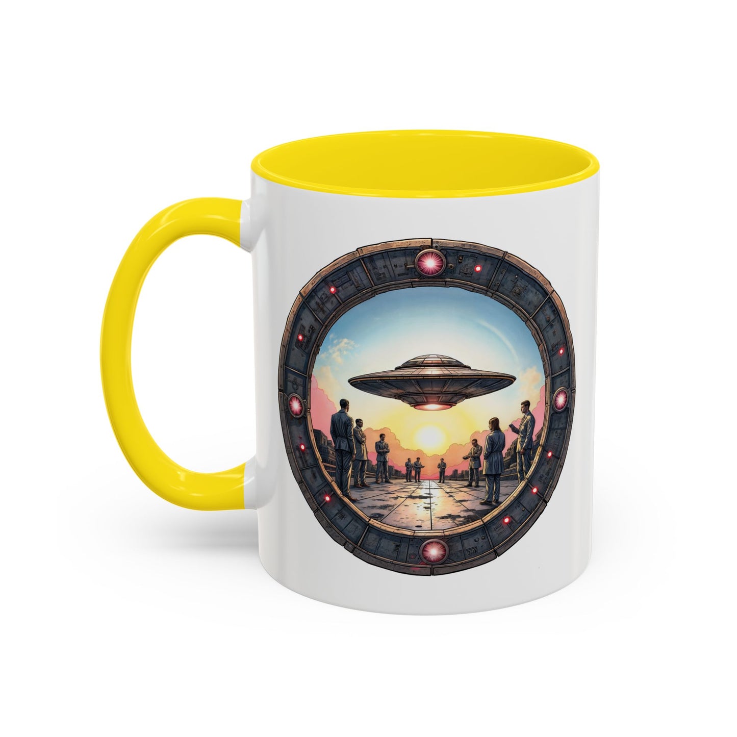 UFO Coffee Mug with Funny Conspiracy Theory Quotes for Enthusiasts Who Enjoy Mysterious Area 51 Humor Unique Gift Ideas QR Code Quote Video