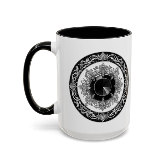 Black Tourmaline: Crystals & Gemstones - Quote Coffee Mug with QR Code (11, 15oz)