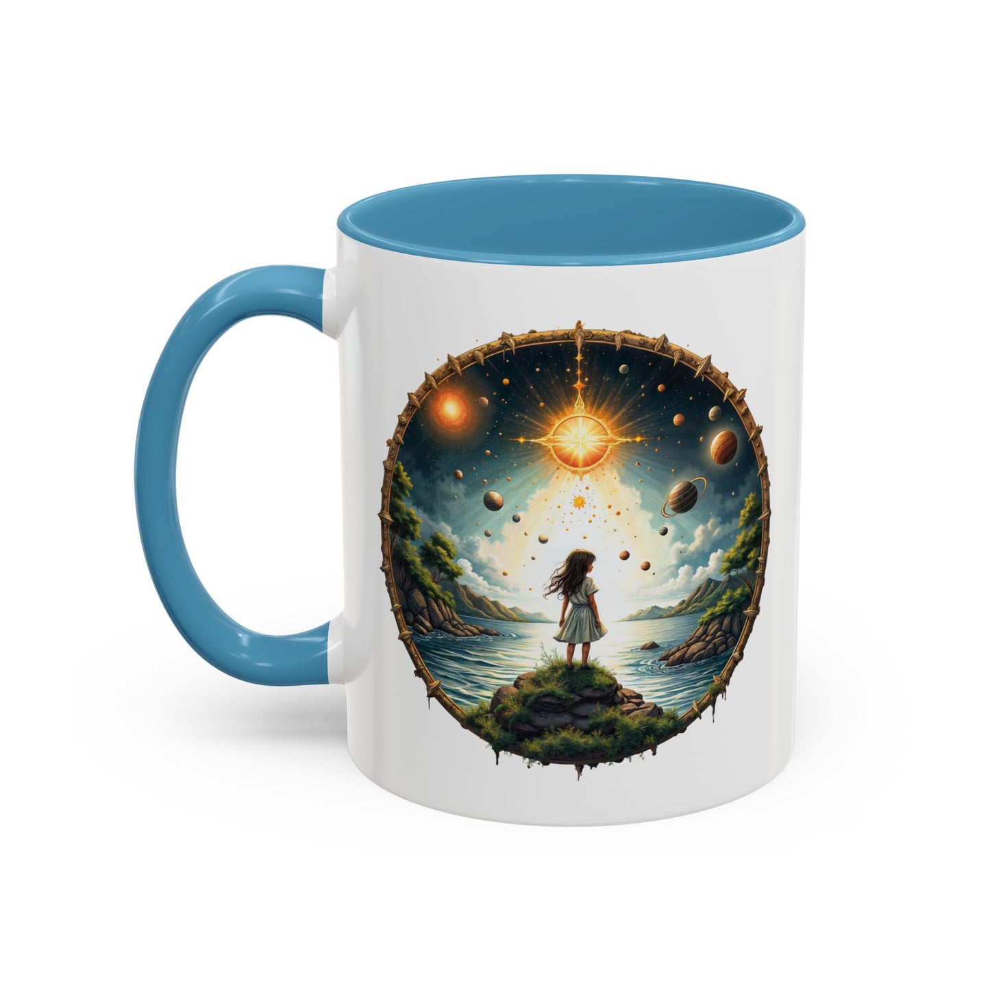 UFO Coffee Mug with Exploring the Final Frontier Quote - Space Enthusiasts Who Enjoy Unique Gifts Hilarious Space Puns QR Code Quote Video