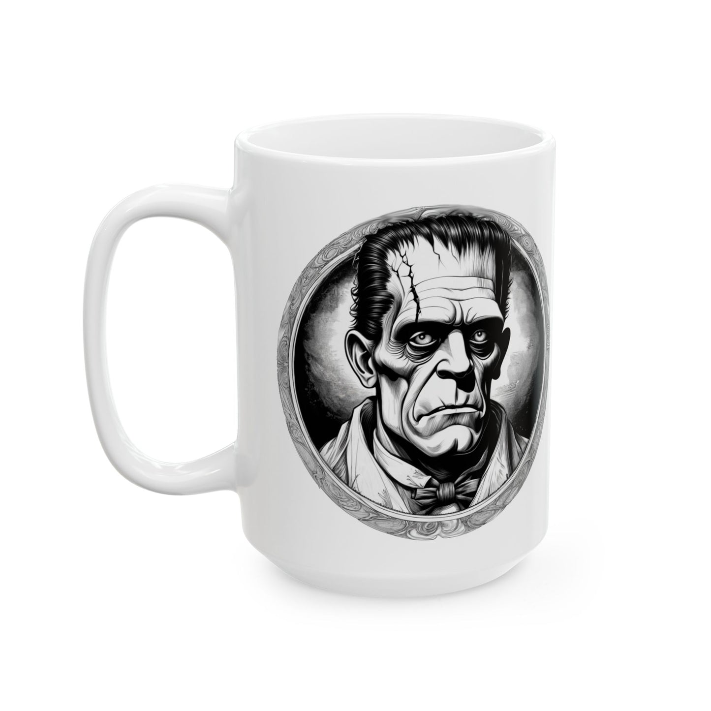 Frankenstein's Monster Inspirational Quote Coffee Mug with QR Code (11, 15oz)