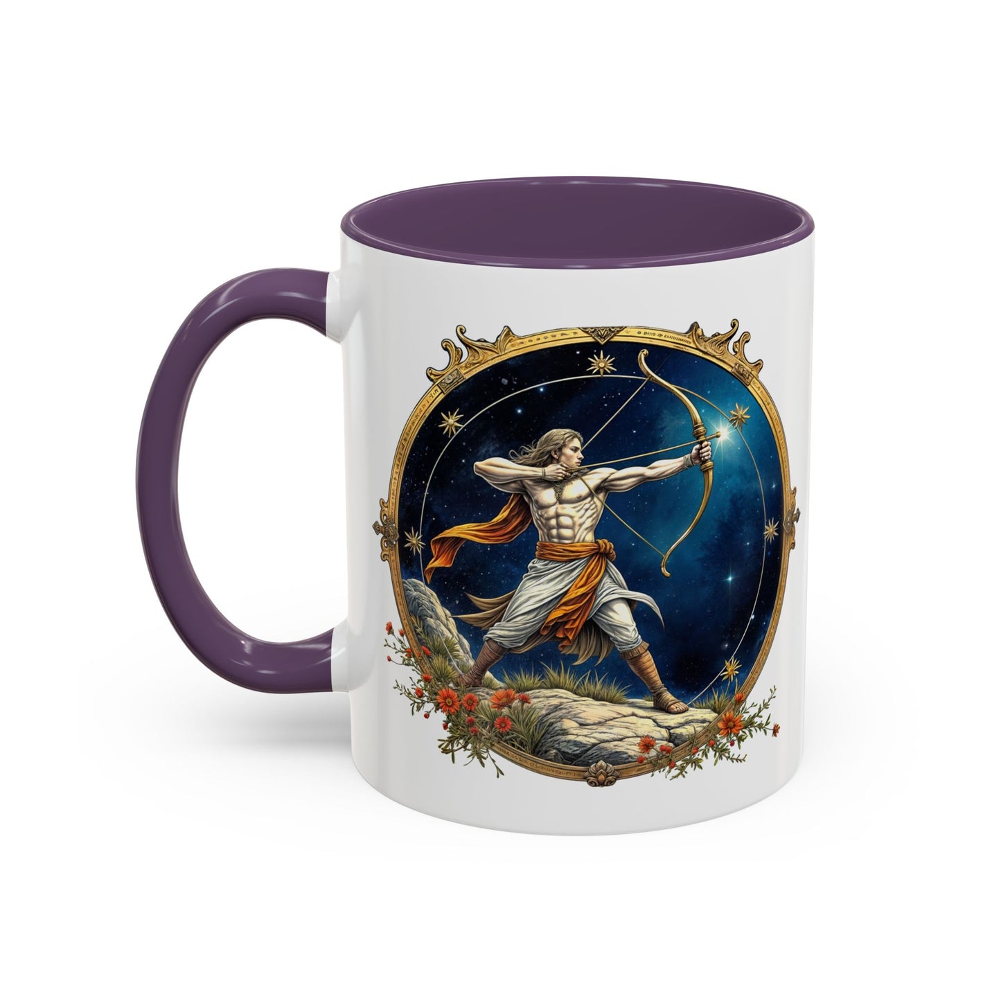 Sagittarius Zodiac Coffee Mug with Inspirational Quote and Smart QR Code Adventurous Astrology Gift Horoscope Mug for Sagittarius Fans