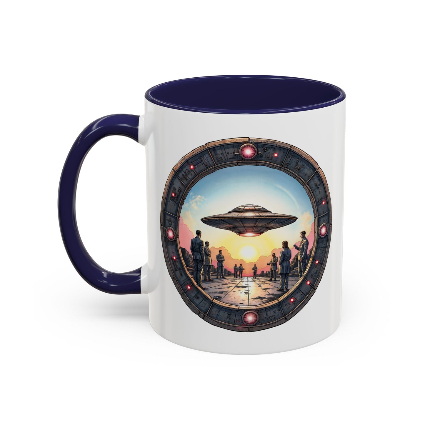 UFO Coffee Mug with Funny Conspiracy Theory Quotes for Enthusiasts Who Enjoy Mysterious Area 51 Humor Unique Gift Ideas QR Code Quote Video