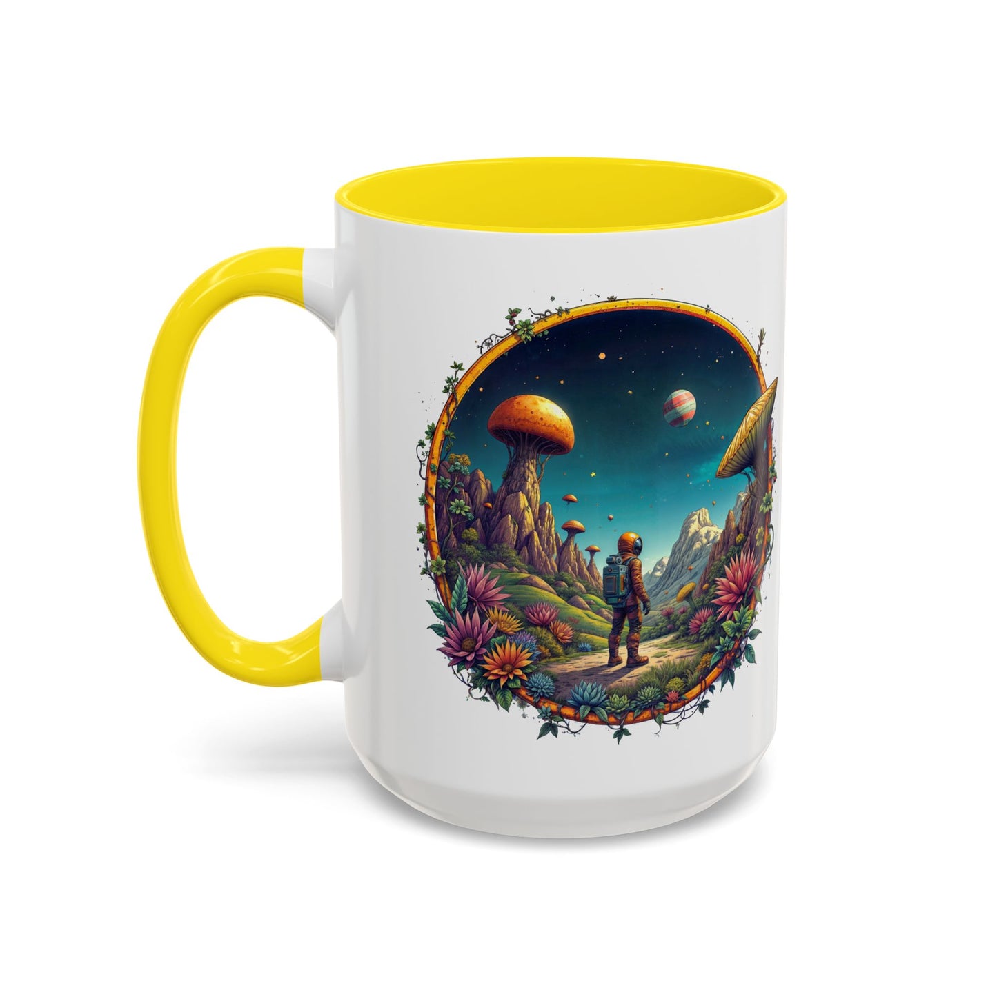 UFO Coffee Mug with Space Navigation Astronomy Quotes - for Stargazers Who Love Unique Gifts Funny Space Humor and Jokes QR Code Quote Video