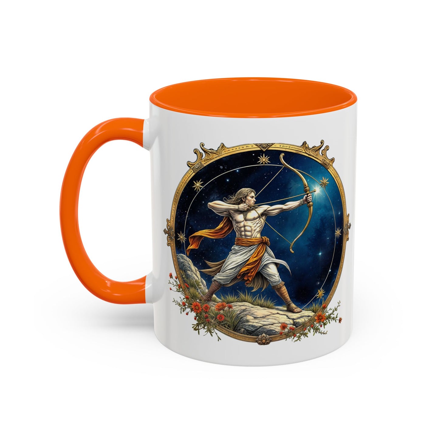 Sagittarius Zodiac Coffee Mug with Inspirational Quote and Smart QR Code Adventurous Astrology Gift Horoscope Mug for Sagittarius Fans