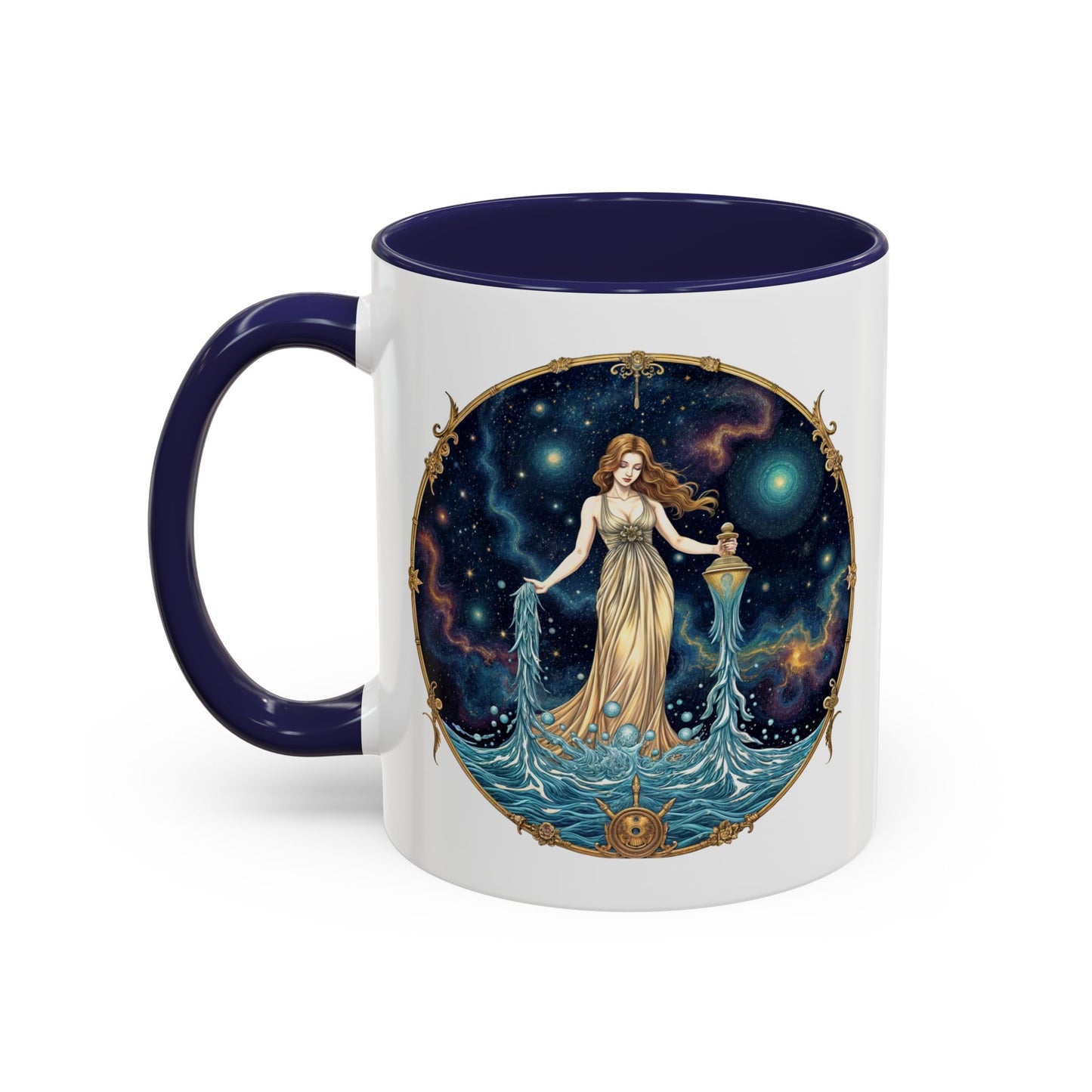 Aquarius Astrology Zodiac Sign Quote Coffee Mug with QR Code (11, 15oz)