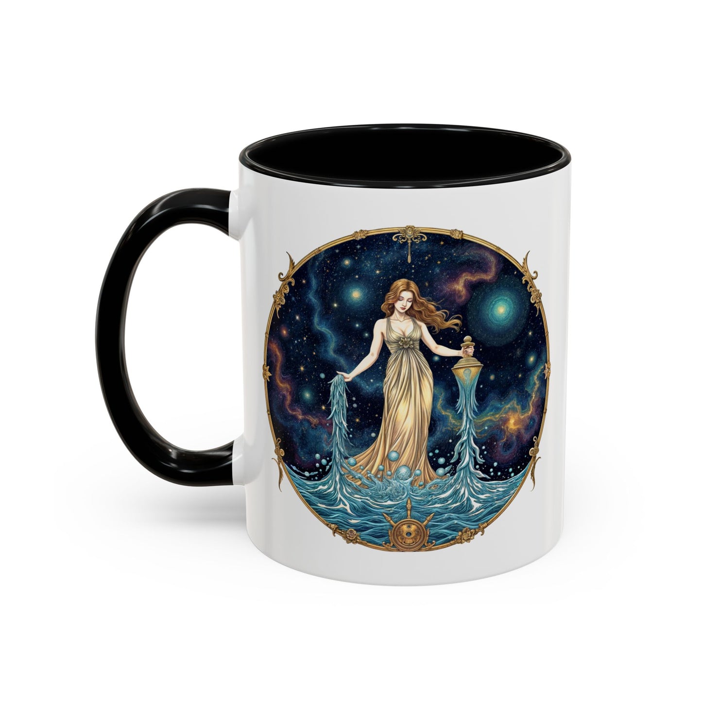 Aquarius Astrology Zodiac Sign Quote Coffee Mug with QR Code (11, 15oz)