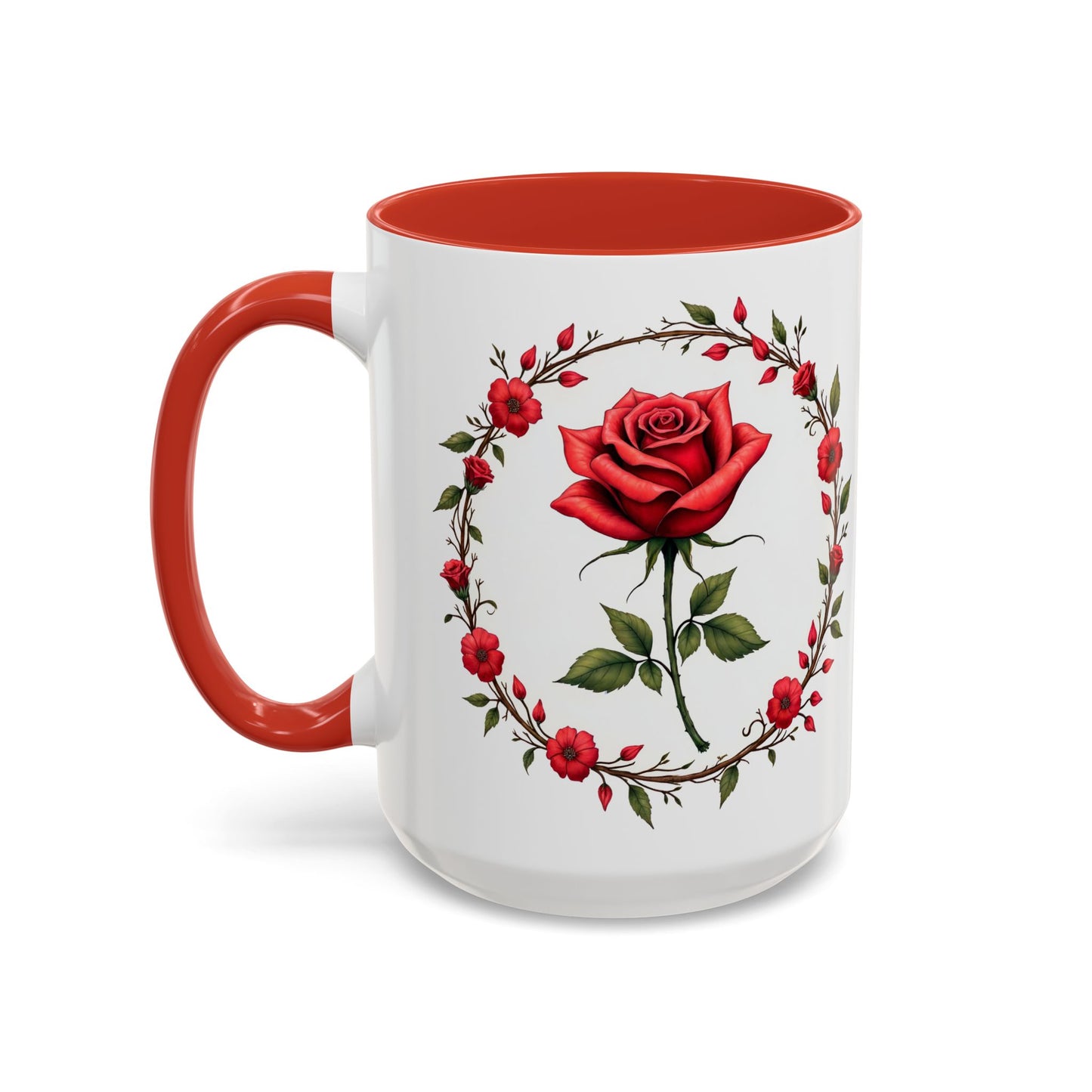 Petal Passion Mug Romantic Gift Idea for Lovebirds Cherish Love with Roses and a Heartfelt QR Quote Video to Celebrate Your Lovers Bond