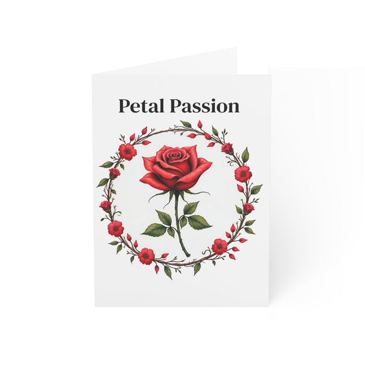 Cards - Romantic Petal Passion Card with QR Code Video