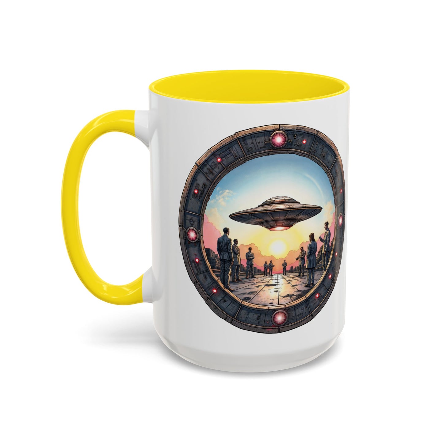 UFO Coffee Mug with Funny Conspiracy Theory Quotes for Enthusiasts Who Enjoy Mysterious Area 51 Humor Unique Gift Ideas QR Code Quote Video