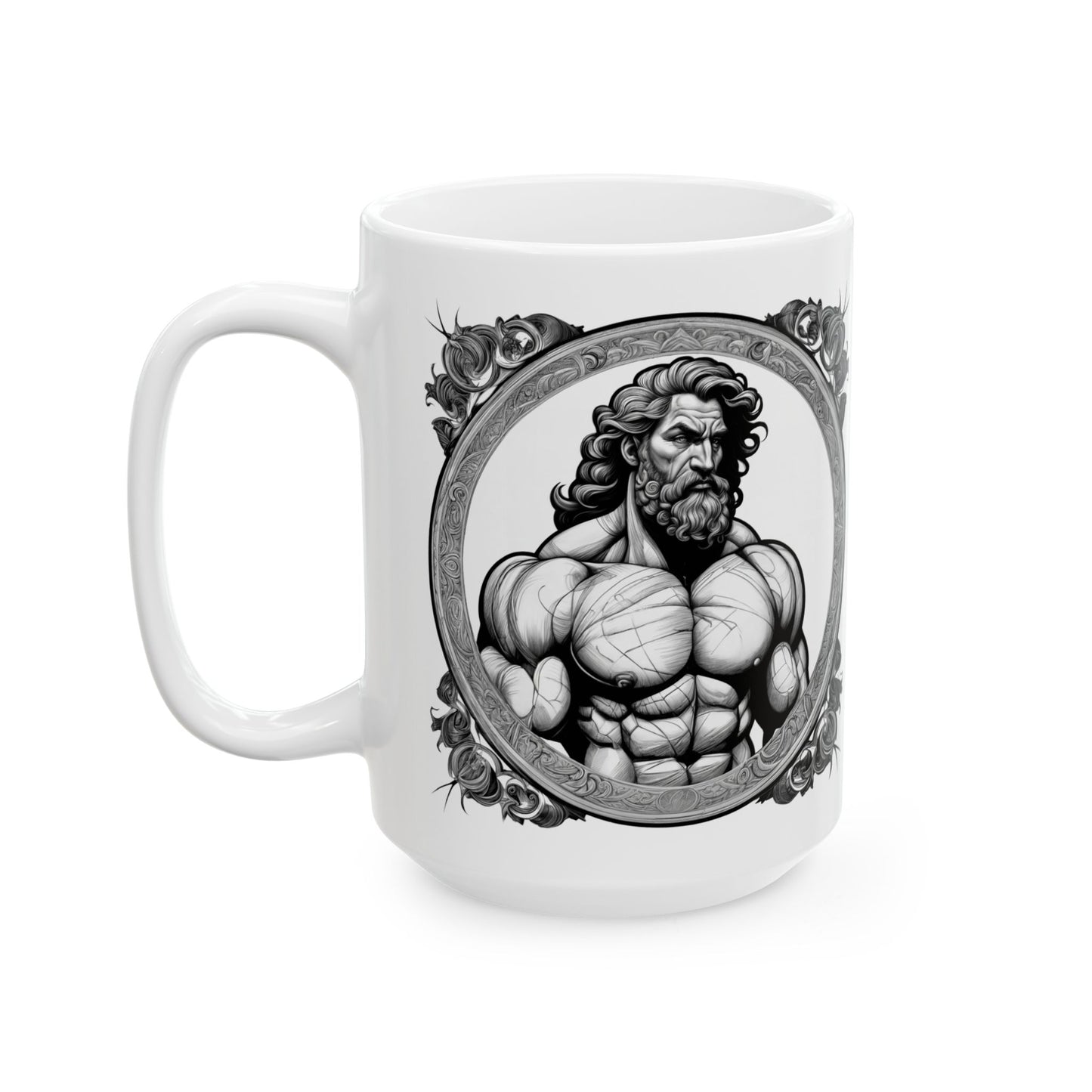 Hercules Inspirational Quote Coffee Mug with QR Code (11, 15oz)