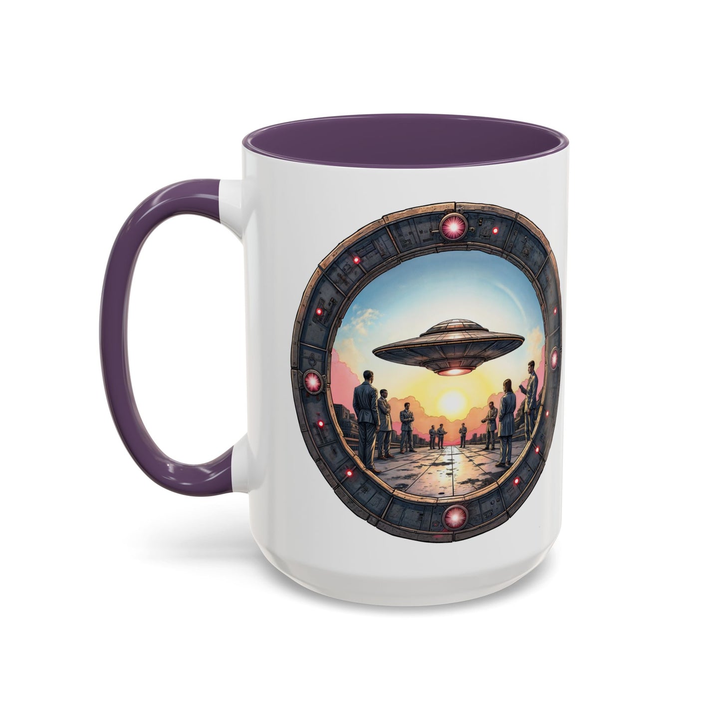 UFO Coffee Mug with Funny Conspiracy Theory Quotes - for Enthusiasts Who Enjoy Mysterious Area 51 Humor Unique Gift Idea QR Code Quote Video