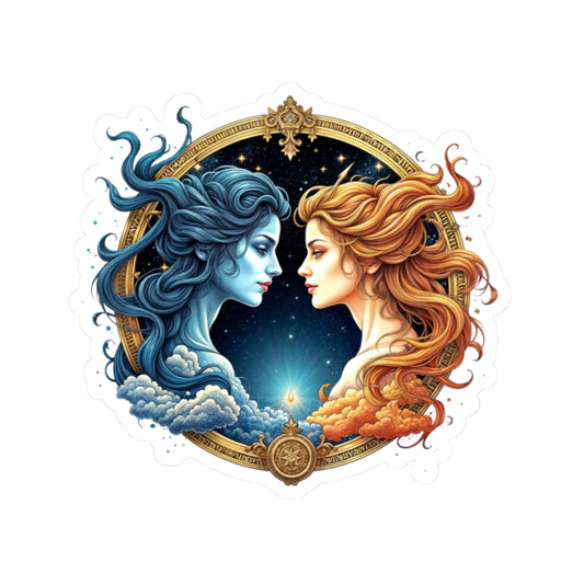Gemini Zodiac Astrology - Kiss-Cut Stickers