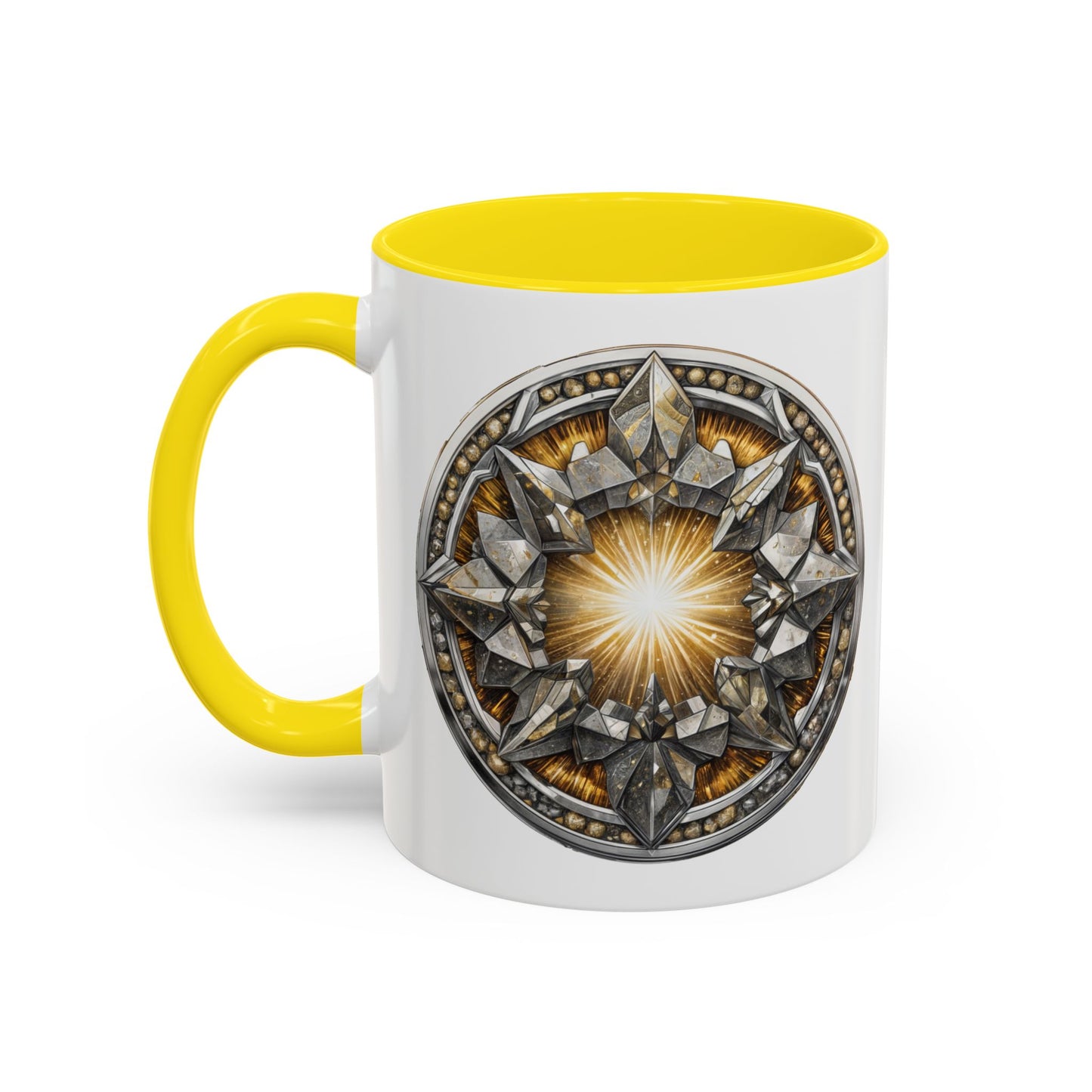 Pyrite Gemstone Coffee Mug with Uplifting Quote and QR Code Perfect for Achievers and Positive Vibes Enthusiasts Crystal Lovers