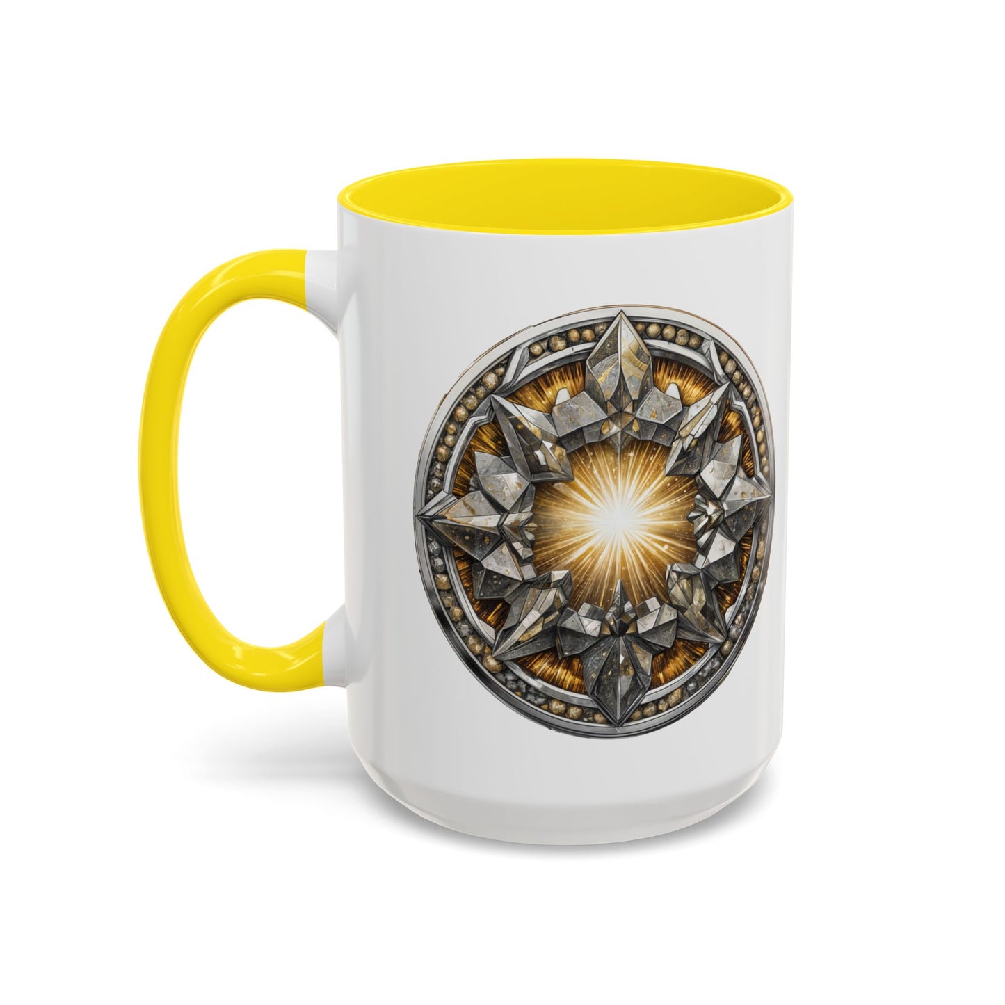 Pyrite Gemstone Coffee Mug with Uplifting Quote and QR Code Perfect for Achievers and Positive Vibes Enthusiasts Crystal Lovers