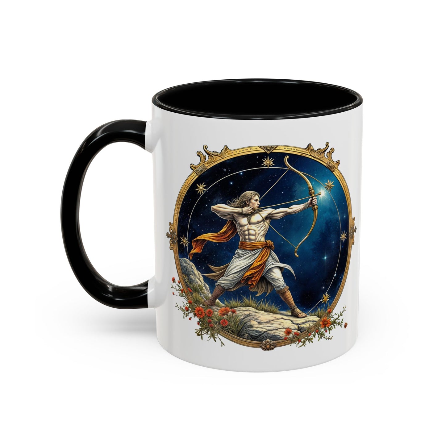 Sagittarius Zodiac Coffee Mug with Inspirational Quote and Smart QR Code Adventurous Astrology Gift Horoscope Mug for Sagittarius Fans