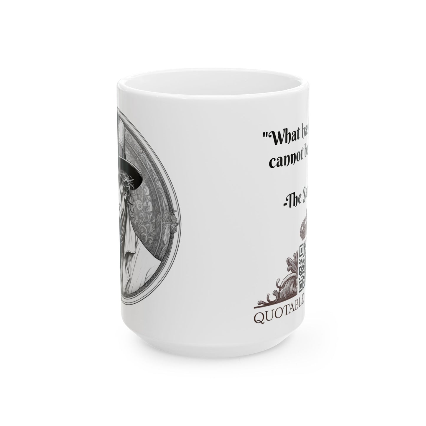 The Sandman Inspirational Quote Coffee Mug with QR Code (11, 15oz)