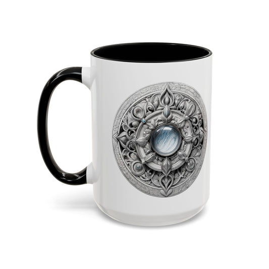 Moonstone Gemstone Coffee Mug with Empowering Quote and QR Code Perfect for Mystics and Creative Spirits Beautiful Crystal Lovers