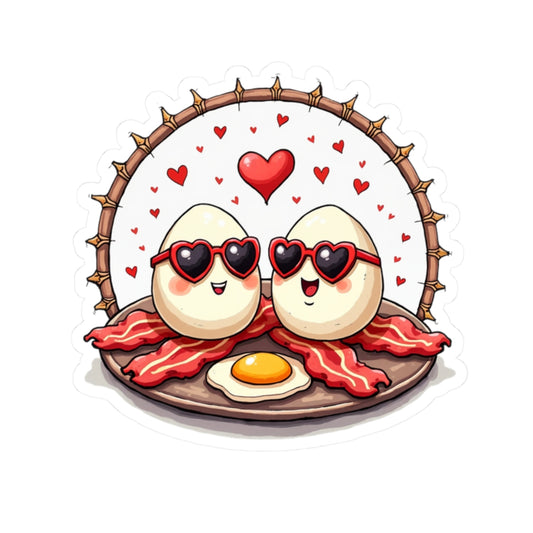 Funny Egg Love - Kiss-Cut Stickers