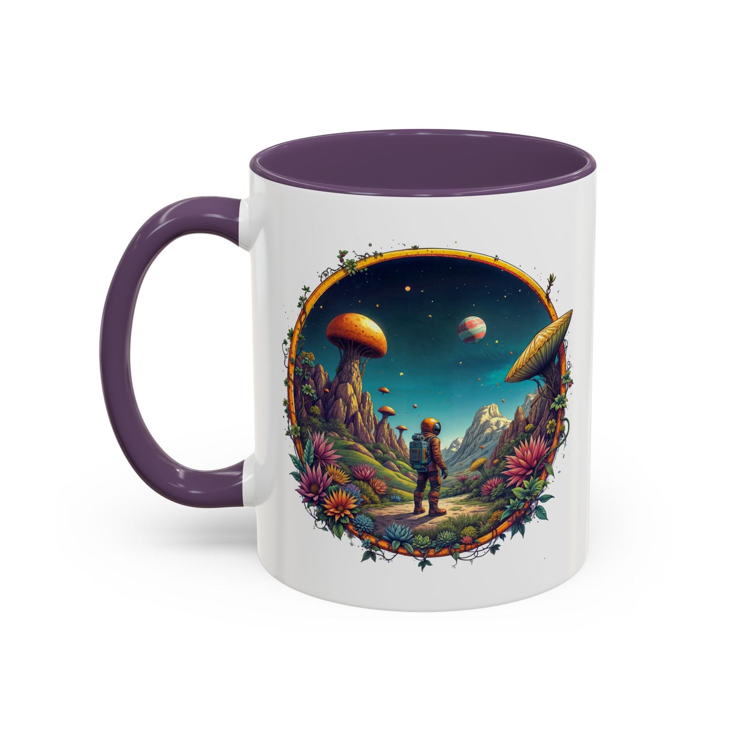 UFO Coffee Mug with Space Navigation Astronomy Quotes - for Stargazers Who Love Unique Gifts Funny Space Humor and Jokes QR Code Quote Video