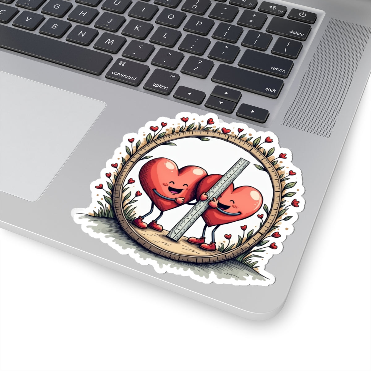 Measure Our Love Hearts - Kiss-Cut Stickers